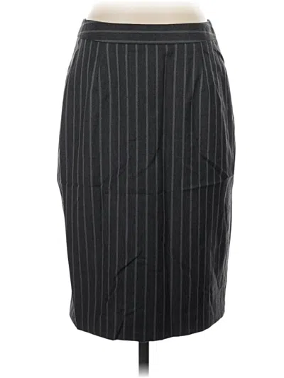 Pre-owned Brooks Brothers 346 Wool Skirt In Gray