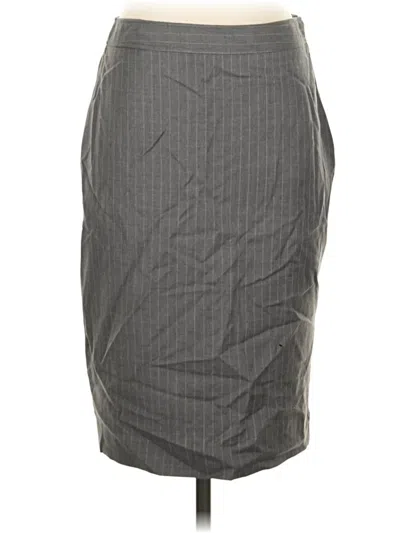 Pre-owned Brooks Brothers 346 Wool Skirt In Gray