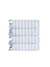 Brooks Brothers 4-piece Fringe Turkish Cotton Hand Towel Set