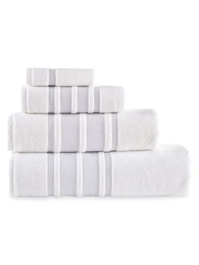 Brooks Brothers 4-piece Hand Towel Set In Silver