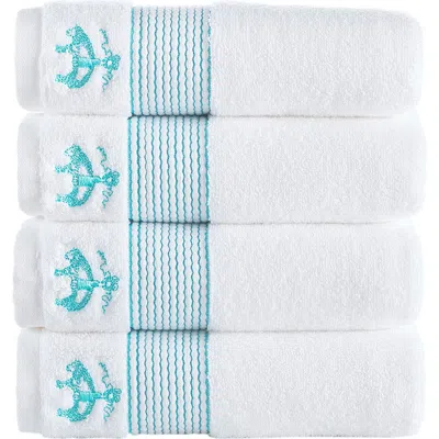 Brooks Brothers 4-piece Robe Stripe Cotton Towel Set In Multi