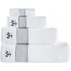 Brooks Brothers 4-piece Robe Stripe Cotton Towel Set In White
