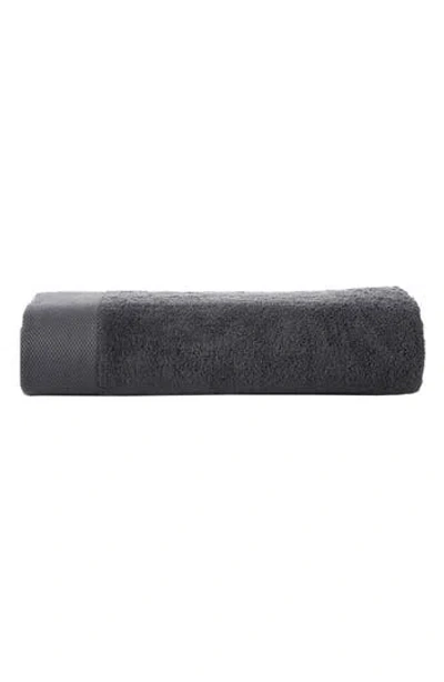Brooks Brothers 4-piece Solid Signature Cotton Towel Set In Anthracite