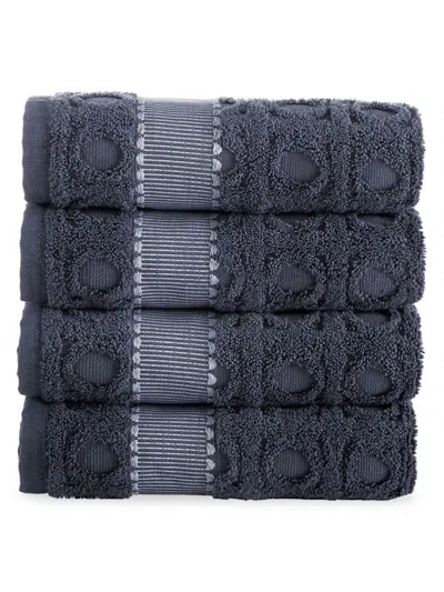 Brooks Brothers 4-piece Turkish Cotton Hand Towel Set In Gray