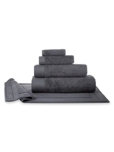 Brooks Brothers 4-piece Turkish Cotton Hand Towel Set In Anthracite