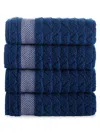 Brooks Brothers 4-piece Turkish Cotton Hand Towel Set In Navy