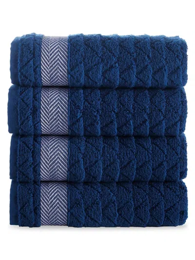 Brooks Brothers 4-piece Turkish Cotton Hand Towel Set In Navy