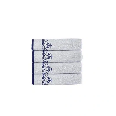 Brooks Brothers 4 Piece Turkish Cotton Hand Towel Set In Silver