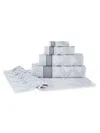 Brooks Brothers Kids' 4-piece Turkish Cotton Hand Towel Set In Silver