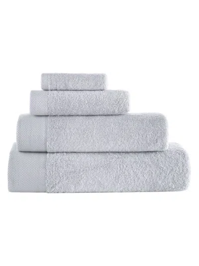Brooks Brothers 4-piece Turkish Cotton Hand Towel Set In Silver