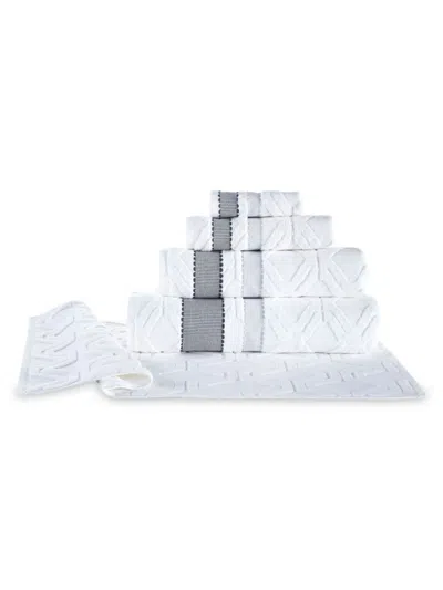 Brooks Brothers Kids' 4-piece Turkish Cotton Hand Towel Set In Gray