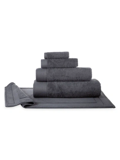 Brooks Brothers 4-piece Turkish Cotton Wash Cloth Set In Anthracite