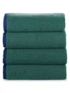 Brooks Brothers 4-piece Turkish Cotton Wash Cloth Set In Deep Jungle
