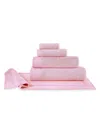Brooks Brothers 4-piece Turkish Cotton Wash Cloth Set In Pink