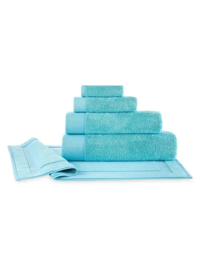 Brooks Brothers 4-piece Turkish Cotton Wash Cloth Set In Blue