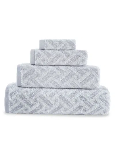 Brooks Brothers 4-piece Turkish Cotton Wash Cloth Set In Silver
