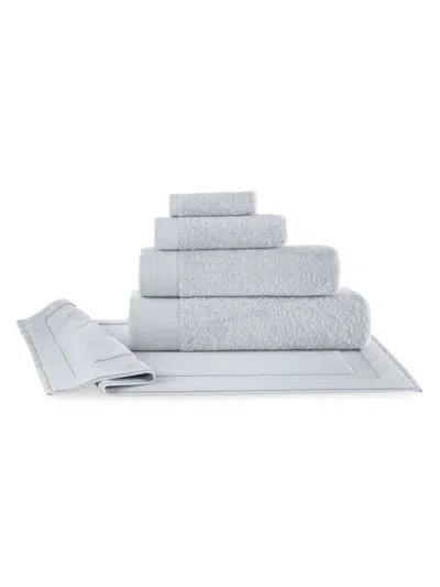 Brooks Brothers 4-piece Turkish Cotton Wash Cloth Set In Silver
