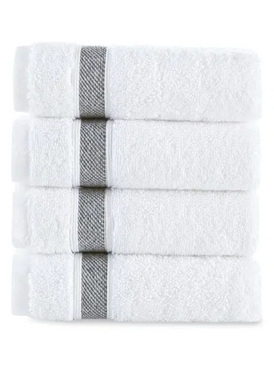 Brooks Brothers 4-piece Wash Cloth Set In Gray