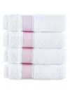 Brooks Brothers 4-piece Wash Cloth Set In Pink