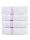 Brooks Brothers Kids' 4-piece Wash Cloth Set In Pink