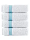 Brooks Brothers 4-piece Wash Cloth Set In Sea Glass