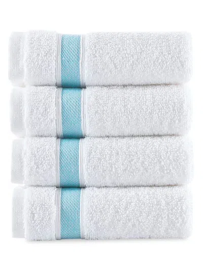 Brooks Brothers 4-piece Wash Cloth Set In Sea Glass