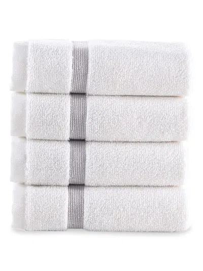 Brooks Brothers Kids' 4-piece Wash Cloth Set In White