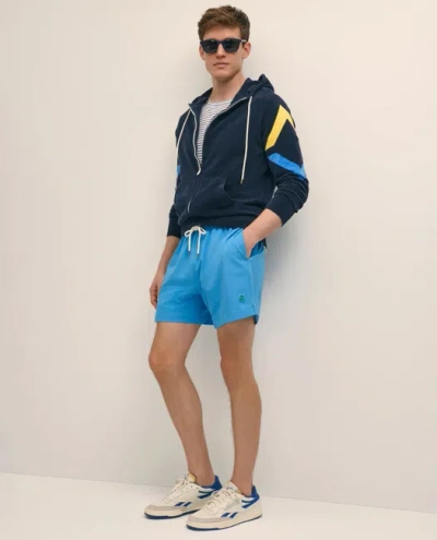 Brooks Brothers 5" Stretch Swim Trunks In Blue