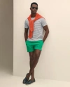 Brooks Brothers 5" Stretch Swim Trunks In Green