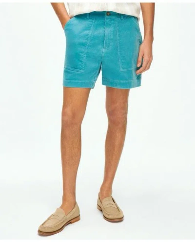 Brooks Brothers 5.5" Wide-wale Corduroy Shorts Pants In Blue