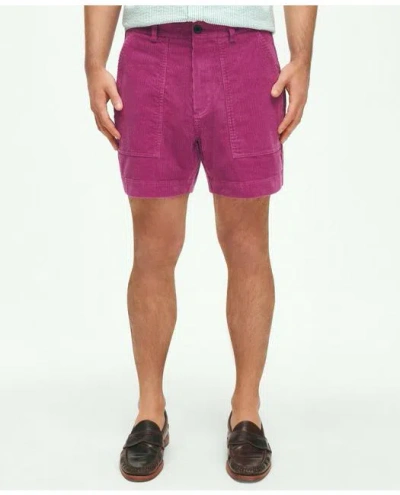 Brooks Brothers 5.5" Wide-wale Corduroy Shorts Pants In Medium Purple