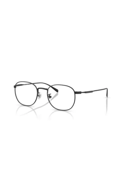 Brooks Brothers 50mm Round Optical Glasses In Black