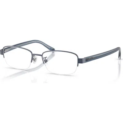 Brooks Brothers 52mm Oval Optical Glasses In Blue