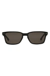Brooks Brothers 52mm Rectangular Sunglasses In Black