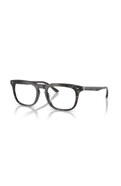 Brooks Brothers 53mm Rectangle Optical Glasses In Black