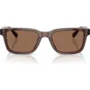 Brooks Brothers 53mm Rectangular Sunglasses In Brown