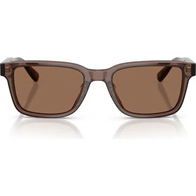 Brooks Brothers 53mm Rectangular Sunglasses In Brown