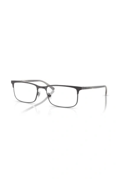 Brooks Brothers 55mm Rectangle Optical Glasses In Black