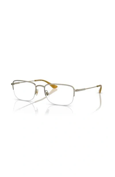 Brooks Brothers 55mm Rectangle Optical Glasses In Gold