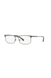 Brooks Brothers 55mm Rectangle Optical Glasses In Metallic