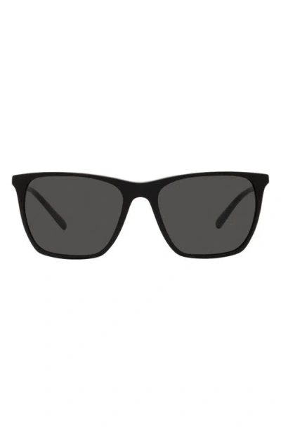 Brooks Brothers 56mm Square Sunglasses In Black