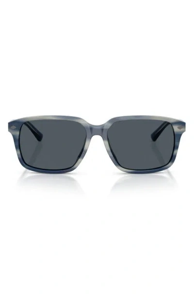 Brooks Brothers 57mm Rectangular Sunglasses In Gray