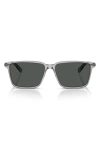 Brooks Brothers 57mm Rectangular Sunglasses In Gray