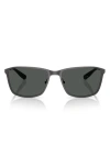 Brooks Brothers 57mm Rectangular Sunglasses In Gray