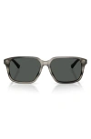Brooks Brothers 57mm Rectangular Sunglasses In Gray