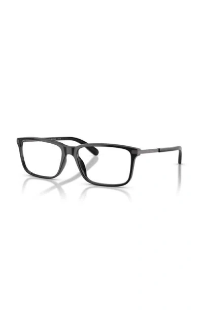 Brooks Brothers 58mm Rectangle Optical Glasses In Black