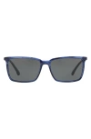 Brooks Brothers 58mm Rectangular Sunglasses In Blue