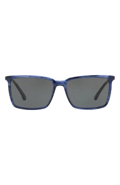 Brooks Brothers 58mm Rectangular Sunglasses In Blue