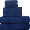 Brooks Brothers 6-piece Solid Signature Cotton Towel Set In Navy
