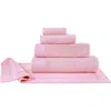 Brooks Brothers 6-piece Solid Signature Cotton Towel Set In Pink